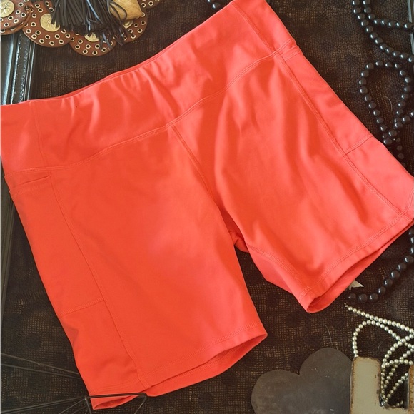 Athletic Works Pants - EUC Athletic Works Bike Shorts Size XXL.  Comfortable coral stretch shorts.